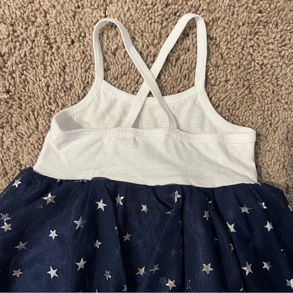 Baby Girl American Flag Onesie with Attached Tulle Skirt - Picture 4 of 7